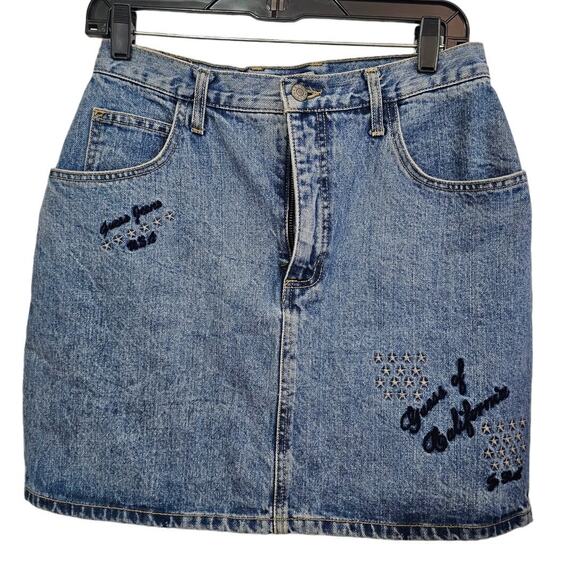 Vintage Guess Jeans 100% Cotton Denim Skirt Size 31 (US 12) - Picture 1 of 5